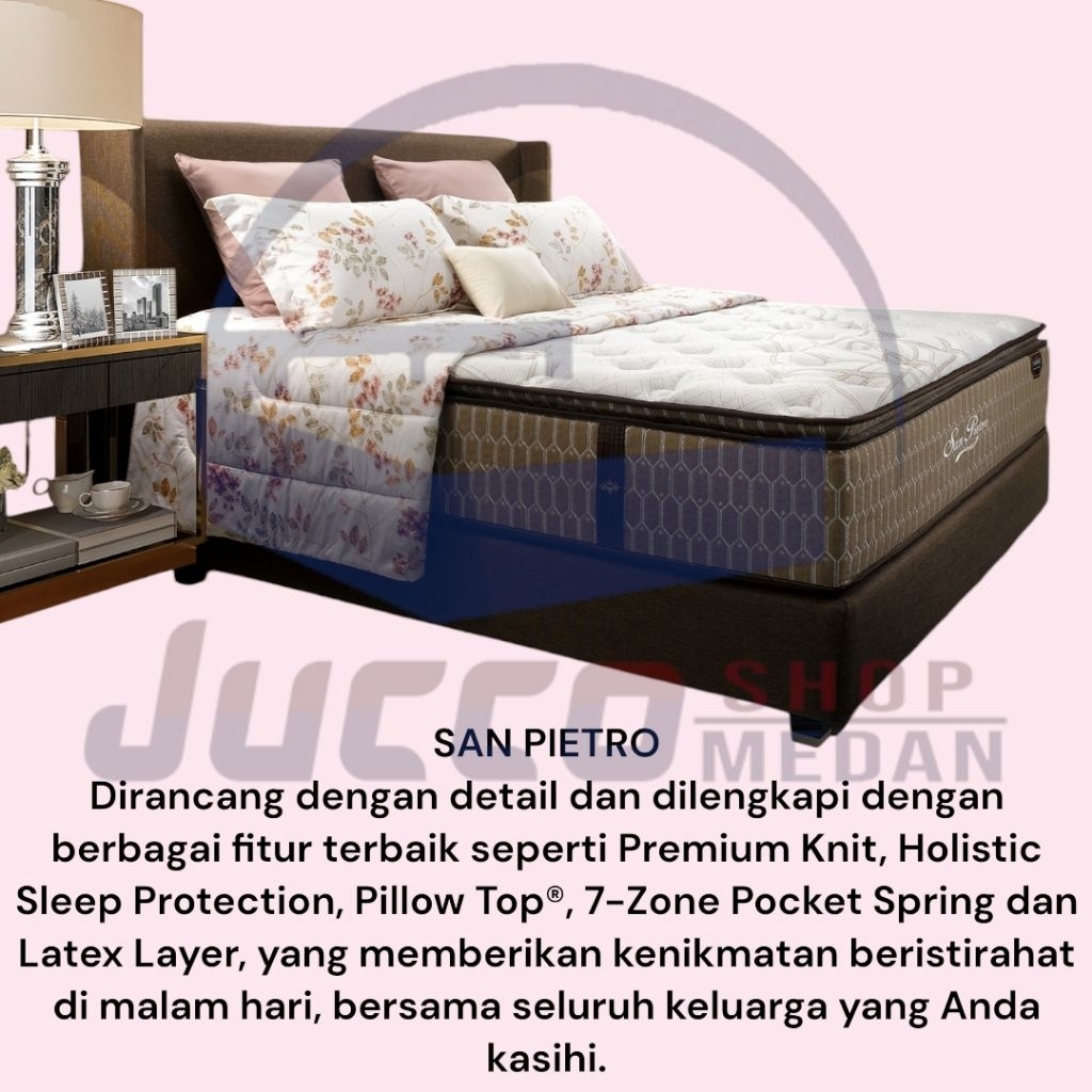 [ Golden Furniture ] Springbed Florence San Pietro - Only Matras Latex FLORENCE uk 180cm - Garansi -