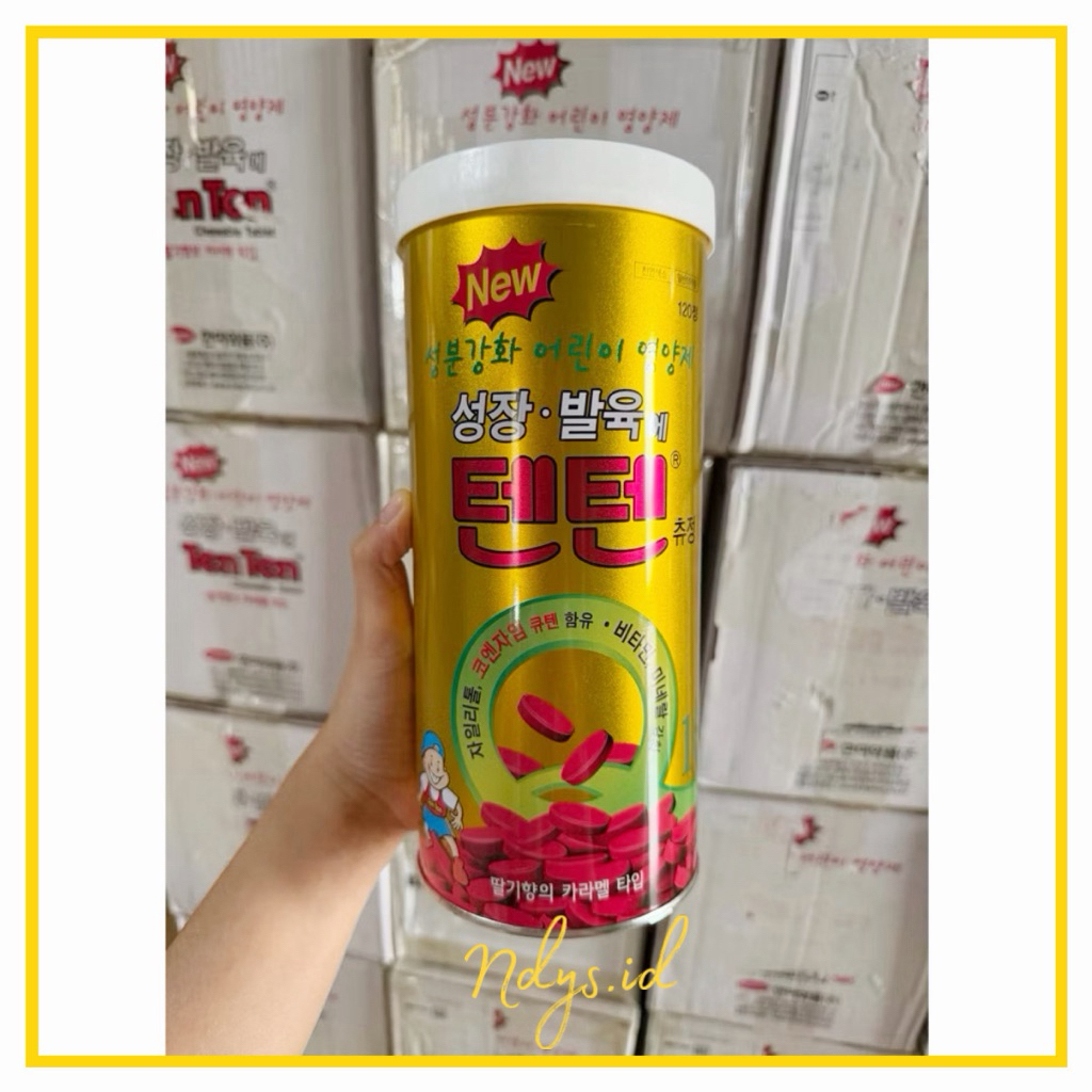 GOLD BUKAN SILVER TENTEN GOLD chewable Korea Vitamin Korea Peninggi Badan 1 KALENG 120PCS