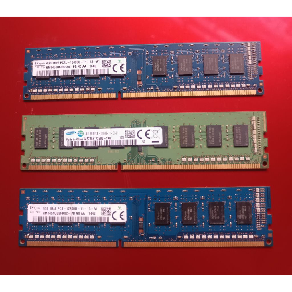 RAM PC DDR3 PC3L 4 GB 12800u Longdimm dari merek SkHynix dan Samsung