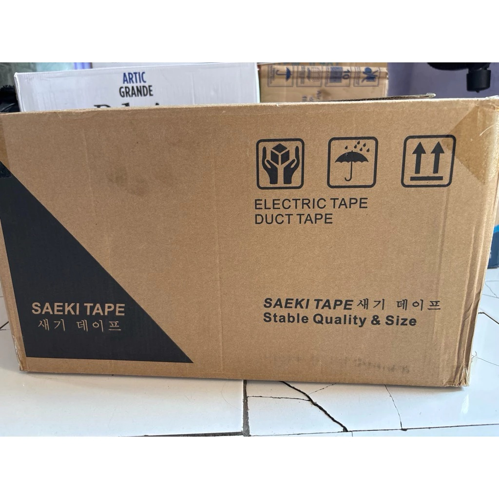 Lakban Isolasi AC Saeki Duct Tape - 20 Meter | DuctTape Non Lem Saeki 20M