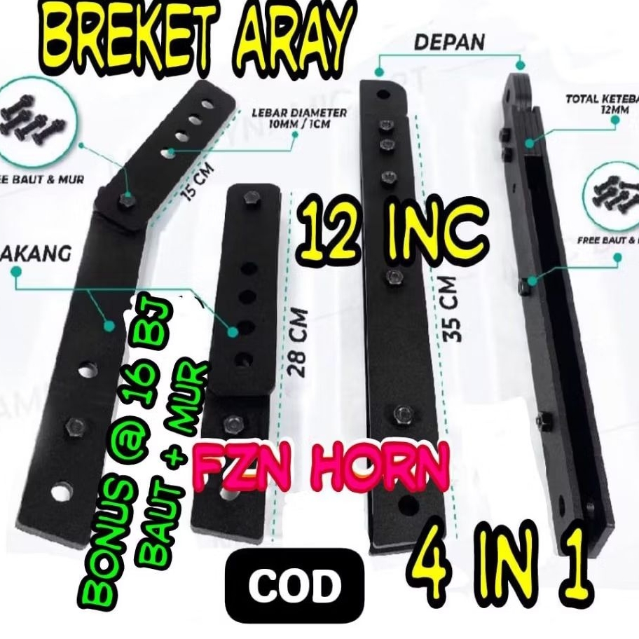 Bracket Vera 12 inc line array Almunium - Horn tweter Corong speaker driver