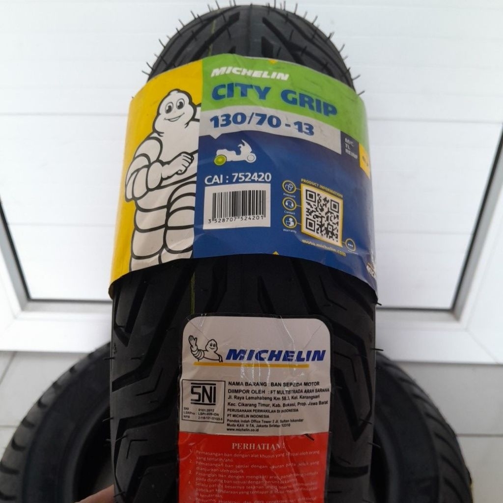 BAN BELAKANG NMAX, ADV, PCX160 MICHELIN CITY GRIP 130/70-13 MC REINF 63 P TUBELESS