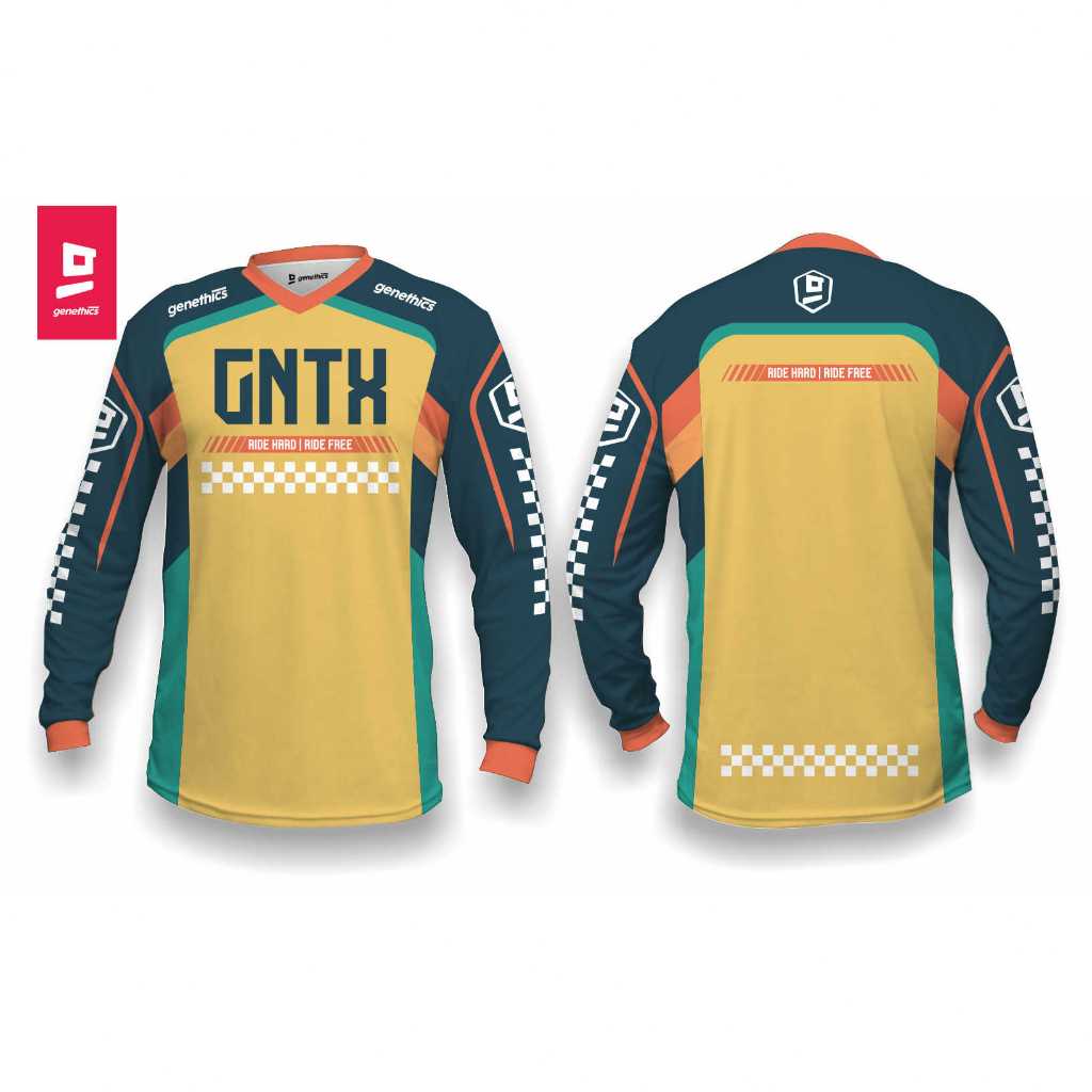 JERSEY SEPEDA DOWNHILL / MTB GENETHICS - JERSEY CUSTOM - DH26-002 - JERSEY DOWNHILL - JERSEY MTB - J