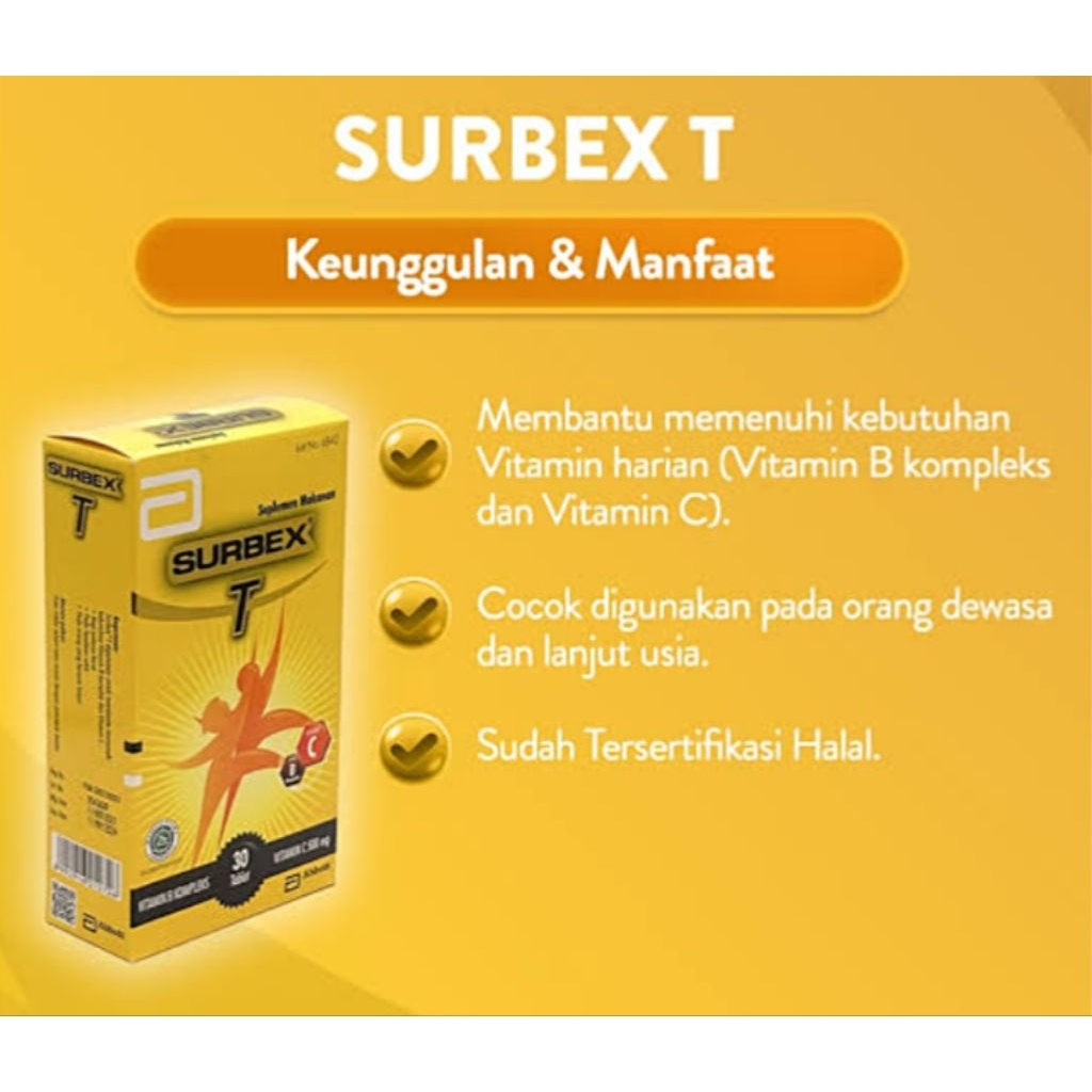 Multivitamin Surbex Z 6 Tablet - Membantu Stamina Tubuh, Dukung Kesehatan, Vitamin B Kompleks