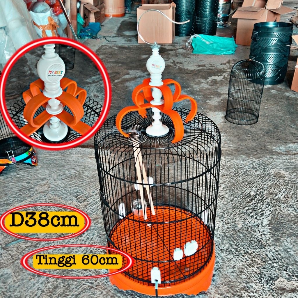 Sangkar burung besi tebal merk My best D38 sangkar burung