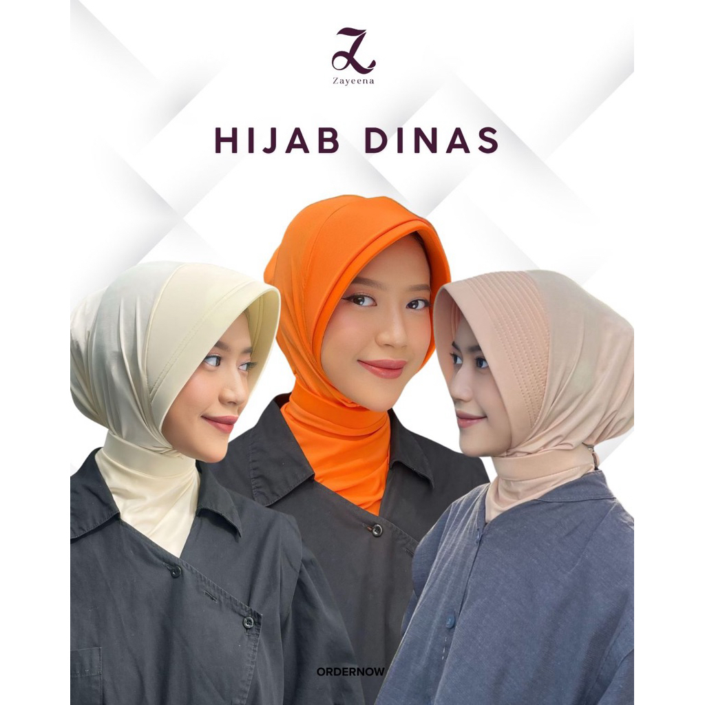 Zayeena - Hijab Dinas DWP/Mustard/Orange/Vanilla/Maroon/Merah Jilbab Instan Premium Antem