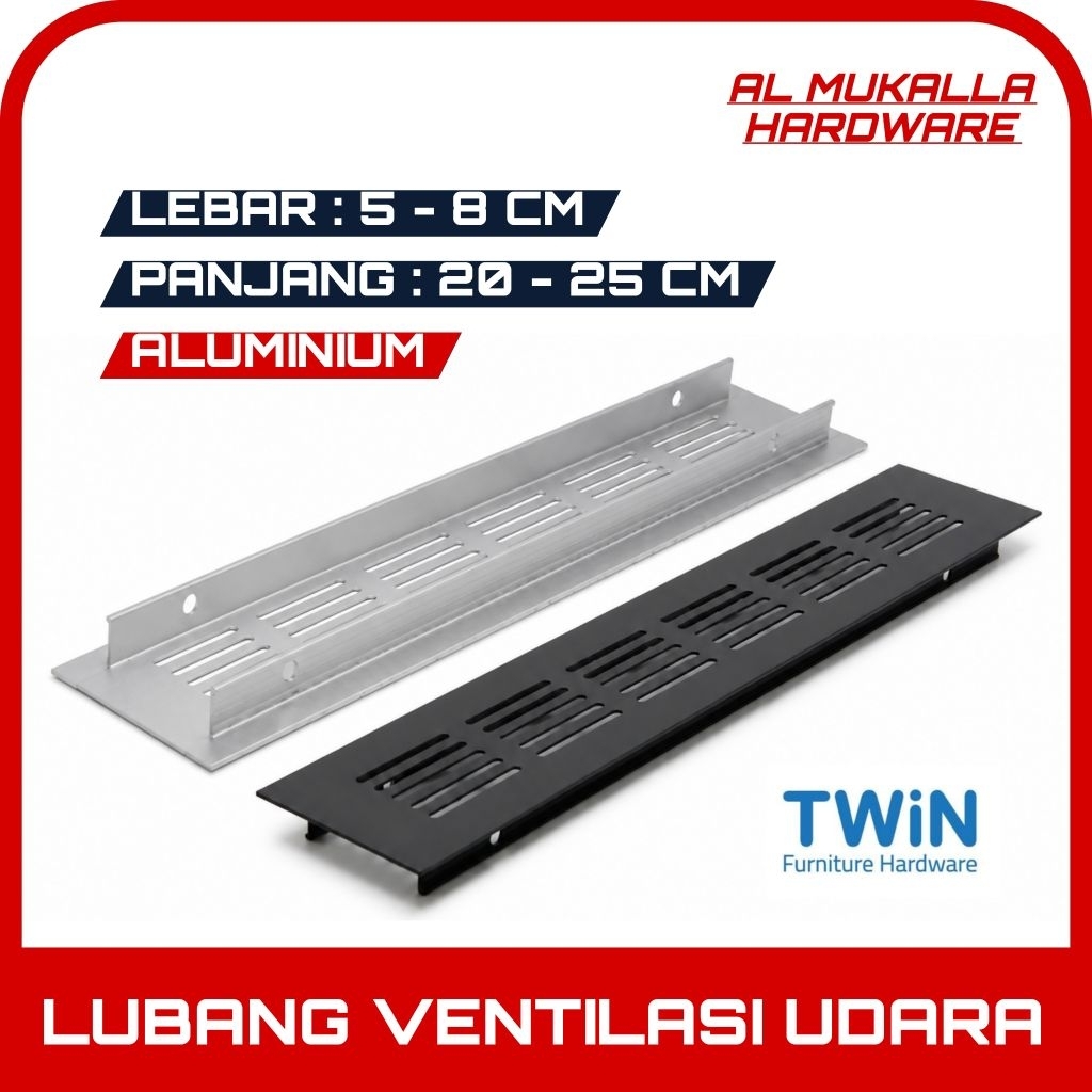 Lubang Udara Aluminium TWIN | Lubang Hawa Kitchen Set | Lubang Hawa Kolong Dapur pvc Aluminium