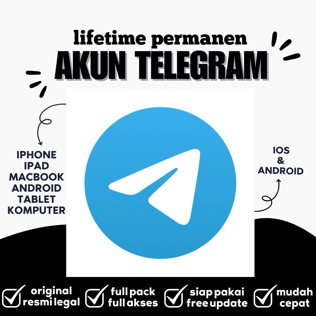 Nomor Virtual Akun Telegram Indonesia Bisa All Device Lifetime Permanen Fresh Siap Pakai