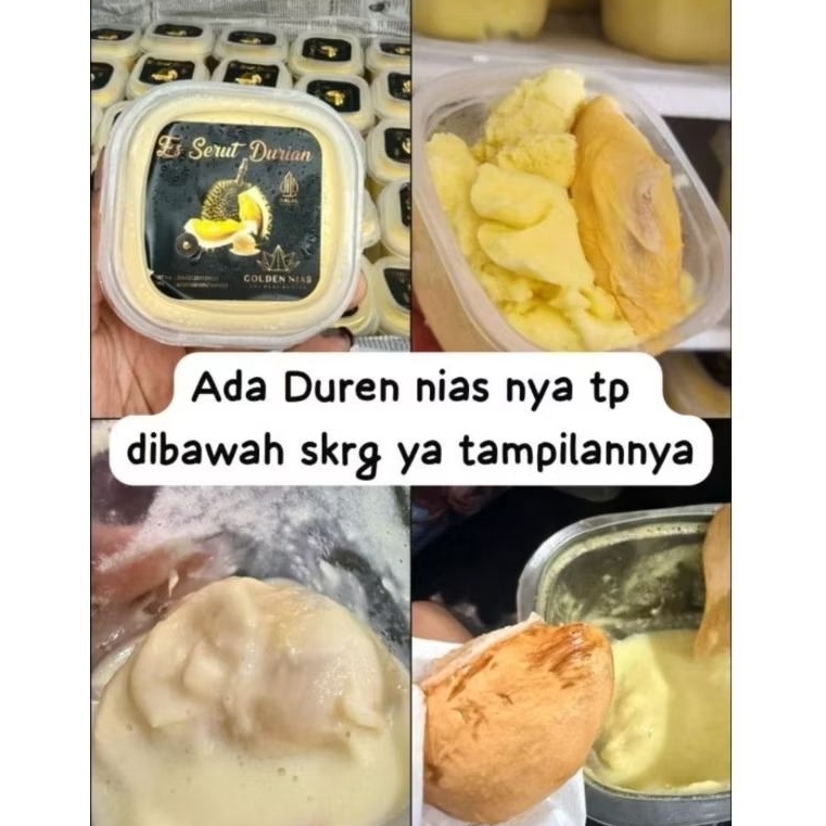 Es Serut Durian isi buah durian nias