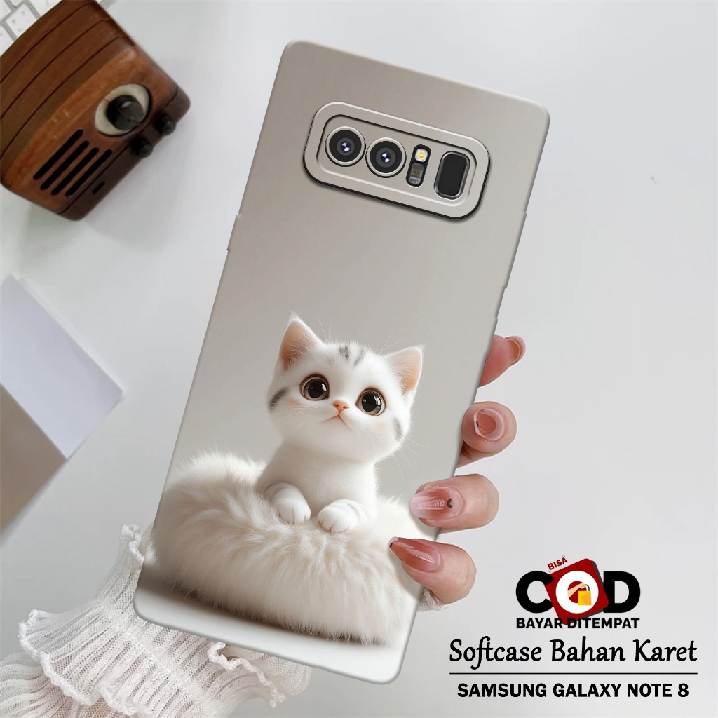 Case Hp Samsung Galaxy Note 8 Terbaru - Gambar Kucing Lucu - Casing Samsung Galaxy Note 8 Terbaru - 