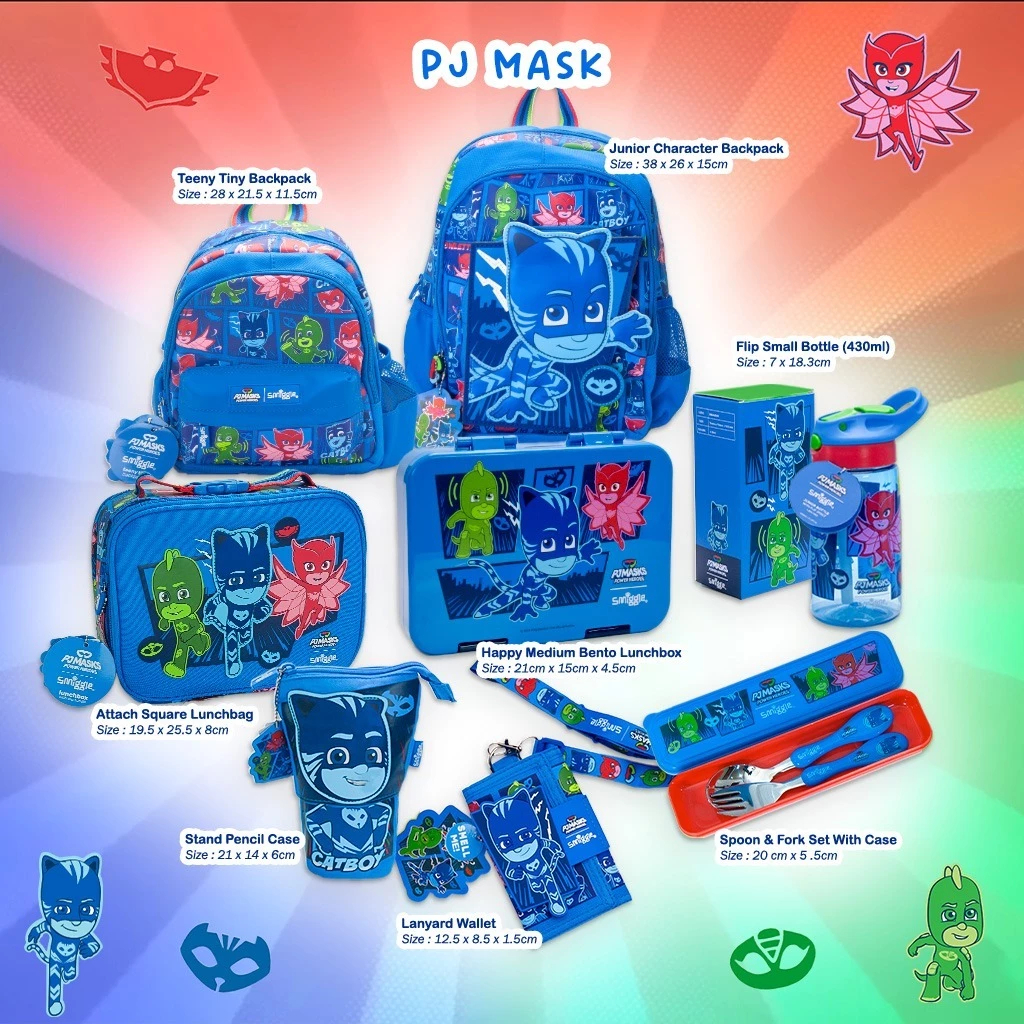 Set Perlengkapan Anak TK dan PAUD: Ransel, Kotak Makan, Botol Minum, Dompet