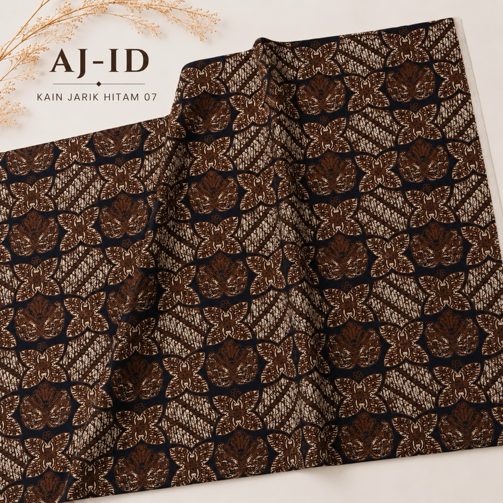 Kain jarik hitam premium motif tradisional