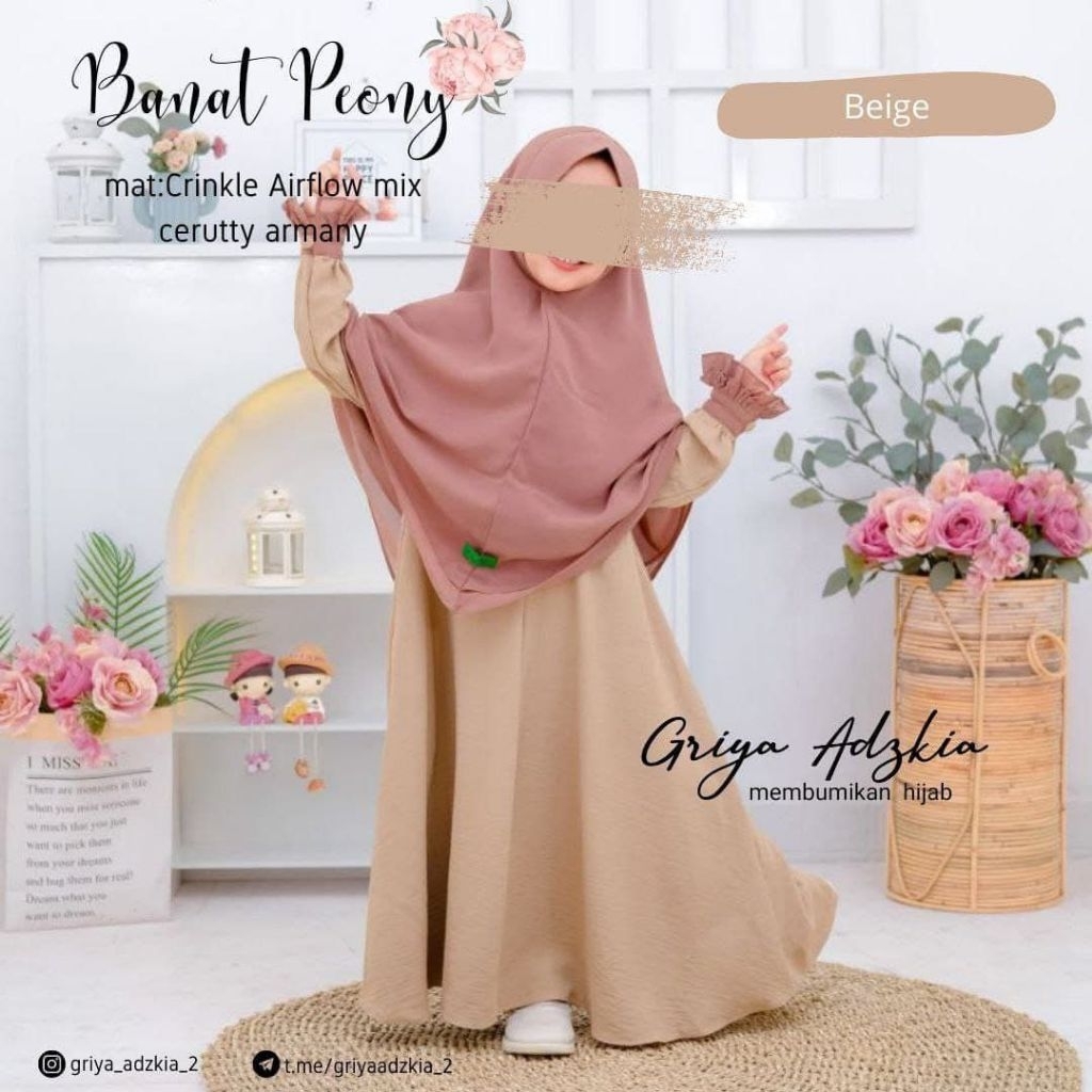 Banat Peony by Griya Adzkia (Ready Stock)