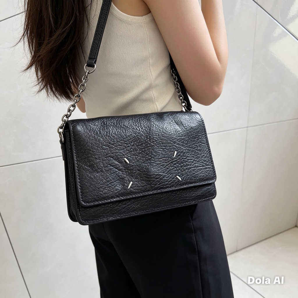 MAISON MARGIELA PARIS LEATHER SLING BAG