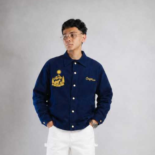 ORGU  Jaket Kerja Corduroy Navy / Anchor Work Jacket Navy