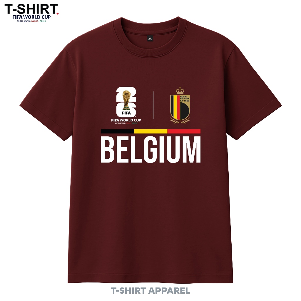 Kaos Piala Dunia 2026 World Cup - Kaos BELGIA - Kaos Bola - Kaos Negara - Kaos Pildun - Tshirt Combe