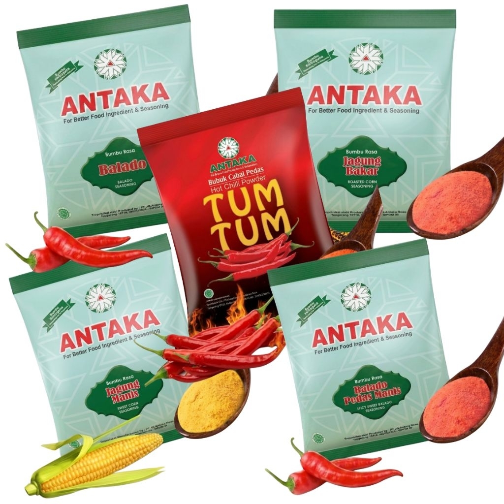Paket 10 Pcs Antaka Bumbu Tabur Grosir 100g Bubuk Balado Jagung Manis Keju