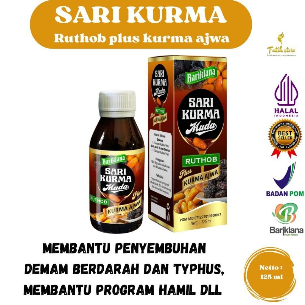 ( AGEN BARIKLANA) // SARI KURMA MUDA RUTHOB PLUS KURMA AJWA // SARI KURMA PILIHAN // KURMA AJWA // K
