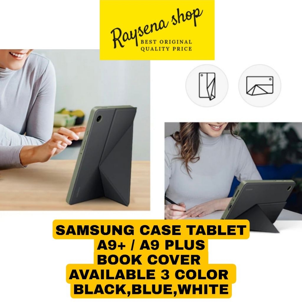 SAMSUNG CASE TABLET A9+ / A9 PLUS BOOK COVER TRIFOLD 100% original SEIN