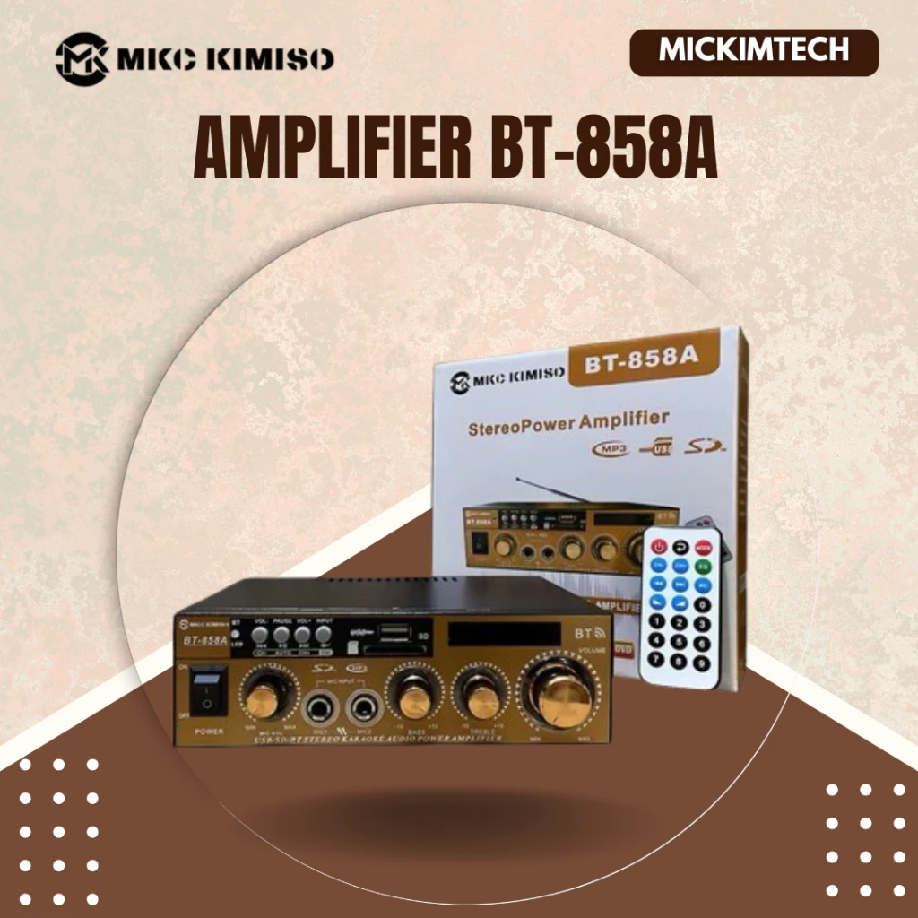 MKC KIMISO AMPLIFIER AUDIO BT-858A SOUND SYSTEM POWER KARAOKE ORIGINAL HIGH QUALITY