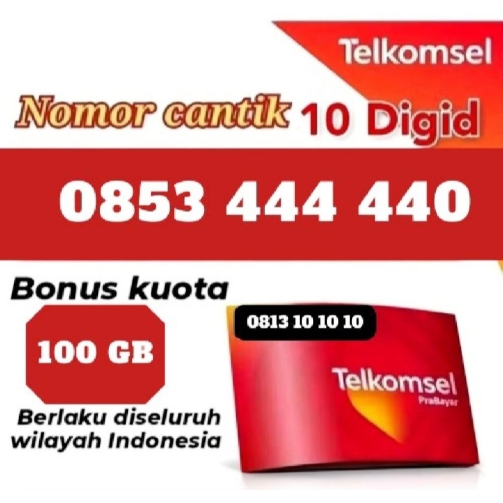 Promo kartu perdana NOMOR CANTIK.10 Digit