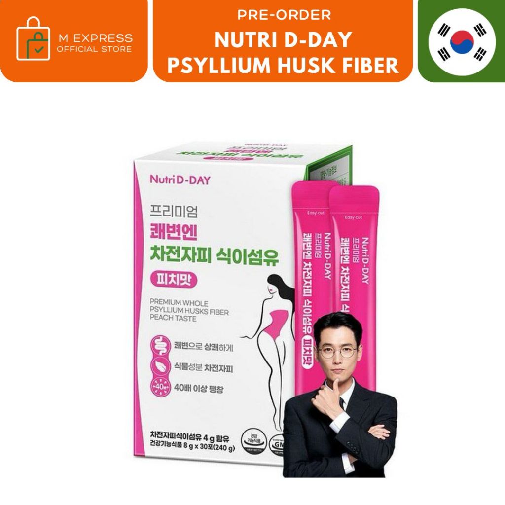 Nutri d-day psyllium husk fiber peach