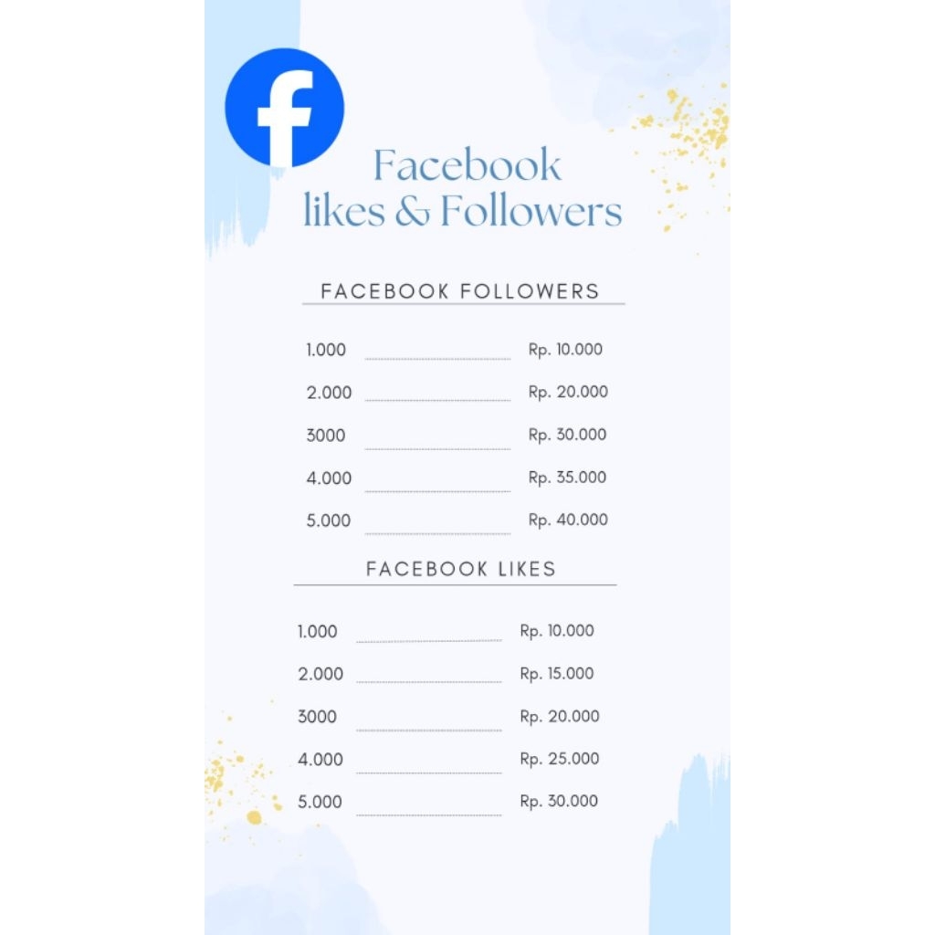 Followers dan likes Facebook Permanen