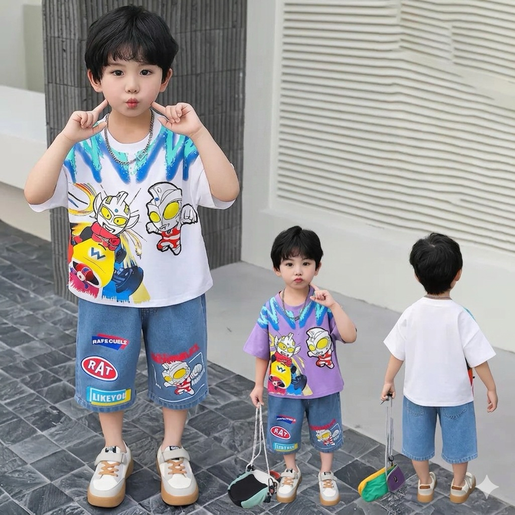 PO | #031 2in1 Setelan Anak Laki-Laki Ultraman