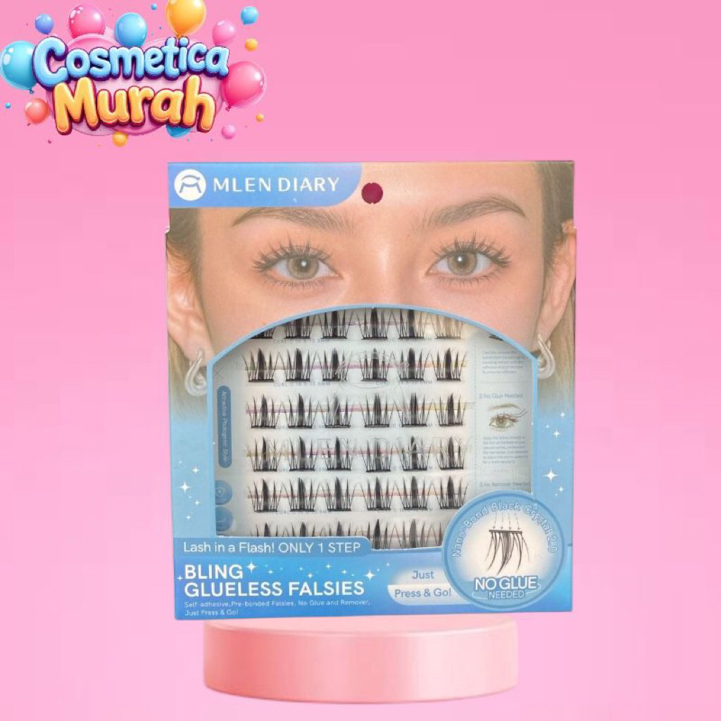ap.cx}[tanpa lem] MLEN DIARY bling glueless falsies bulu mata awet nyaman dan lembut