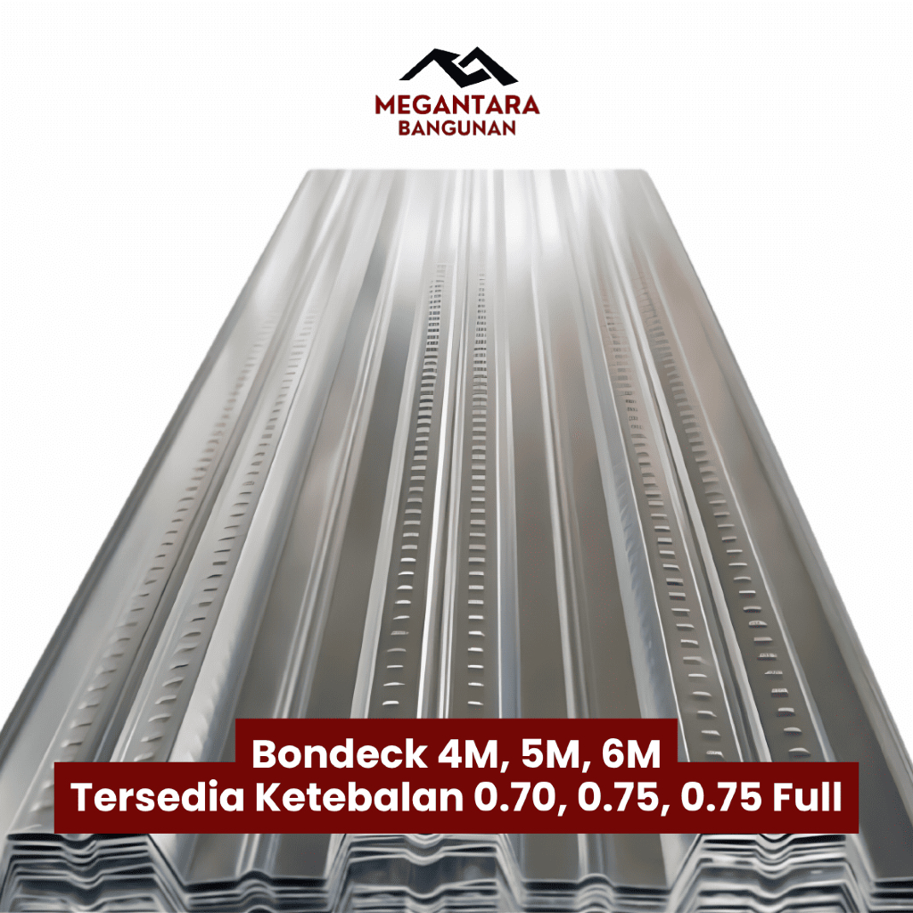 Bondeck 0.75 Full SNI Bondek Ukuran 4M 5M 6M Cor Beton Lantai Dak