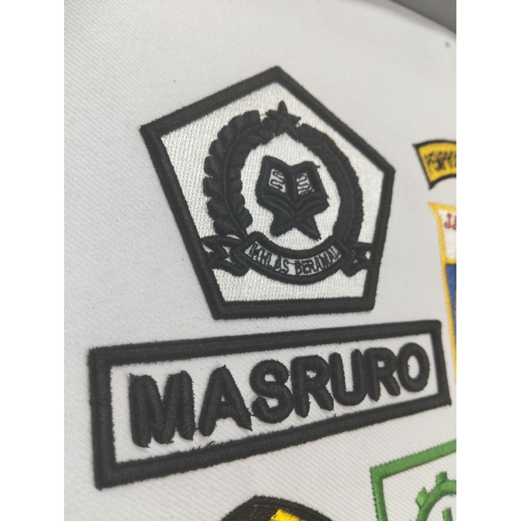 Bordir logo custome timbul bordir 3D logo timbul logo sesuai request