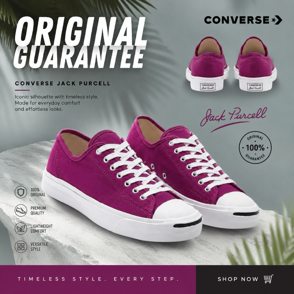 JACK PURCELL SEASONAL COLOURS TWILL PURPLE ORIGINAL MURAH