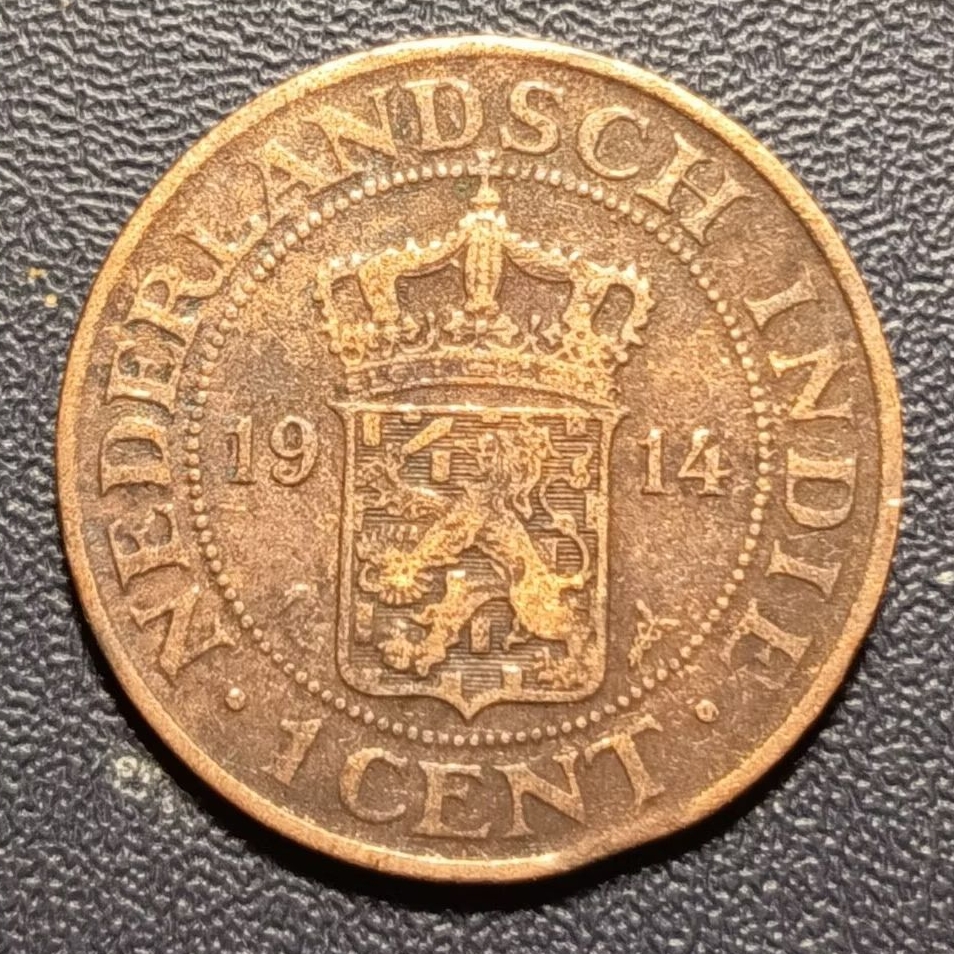 Koin 1 Cent Nederlandsch-Indische Tahun 1914