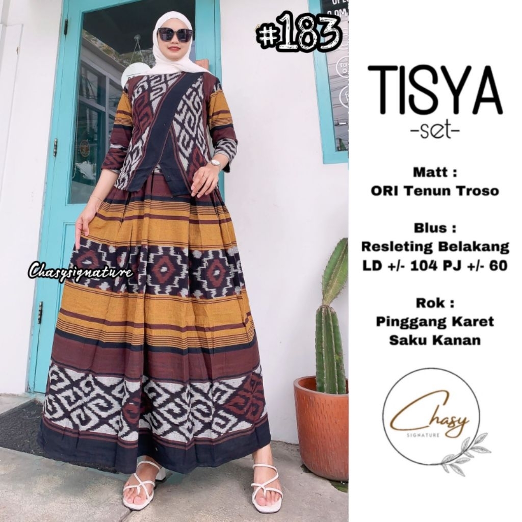 TISYA SET // SETELAN BLOUSE ROK TENUN BATIK PREMIUM // CHASY
