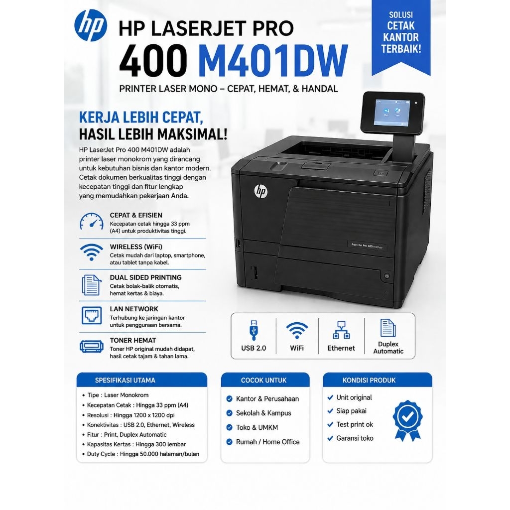 printer duplex HP laserjet pro 400
