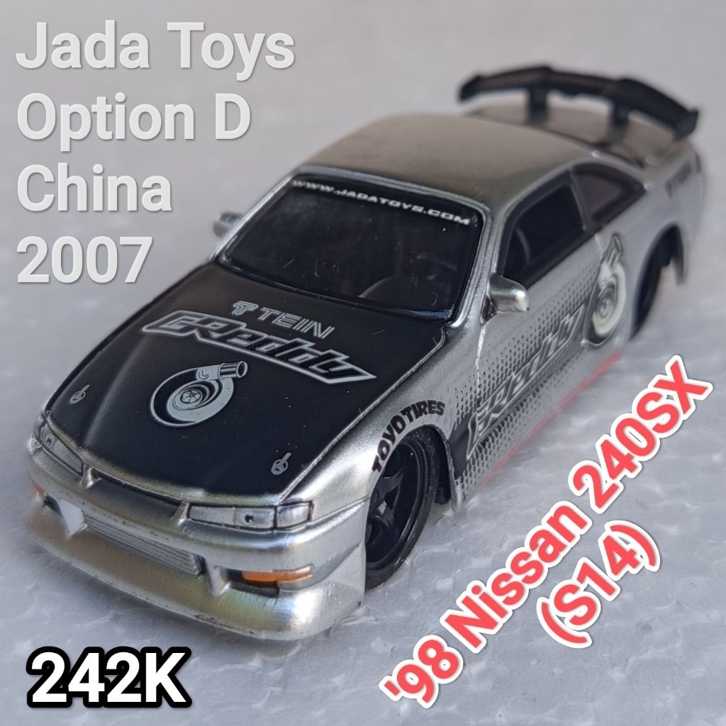 Diecast Jada Toys skala 64 Option D 98 Nissan 240SX S14 Loose