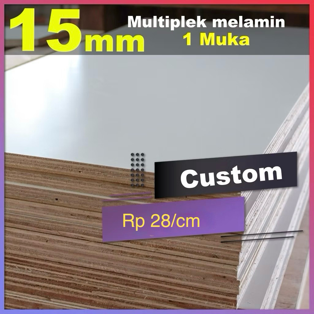 multiplek 15mm melamin custom potongan