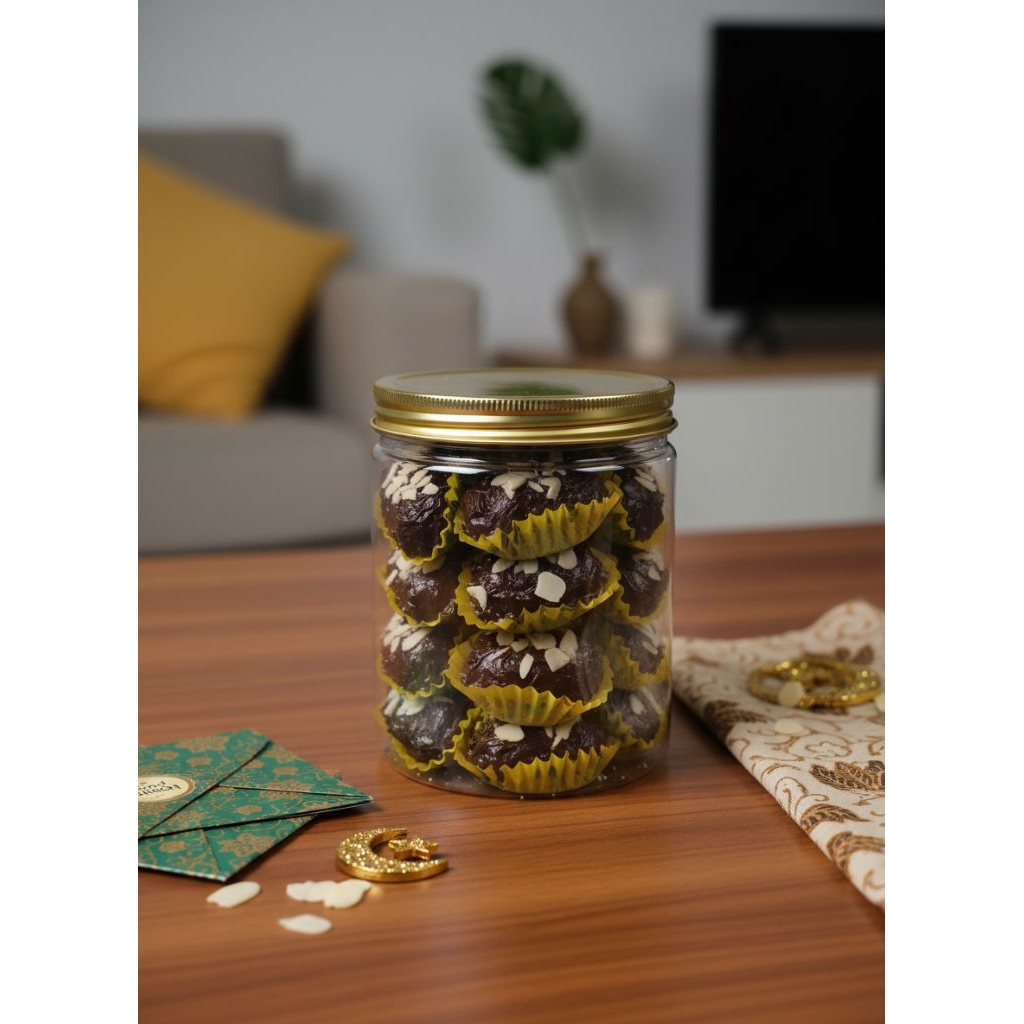 ALMOND LONDON COOKIES - KUE LEBARAN, COKLAT PREMIUM, TANPA PENGAWET, TOPLES TABUNG 500GR