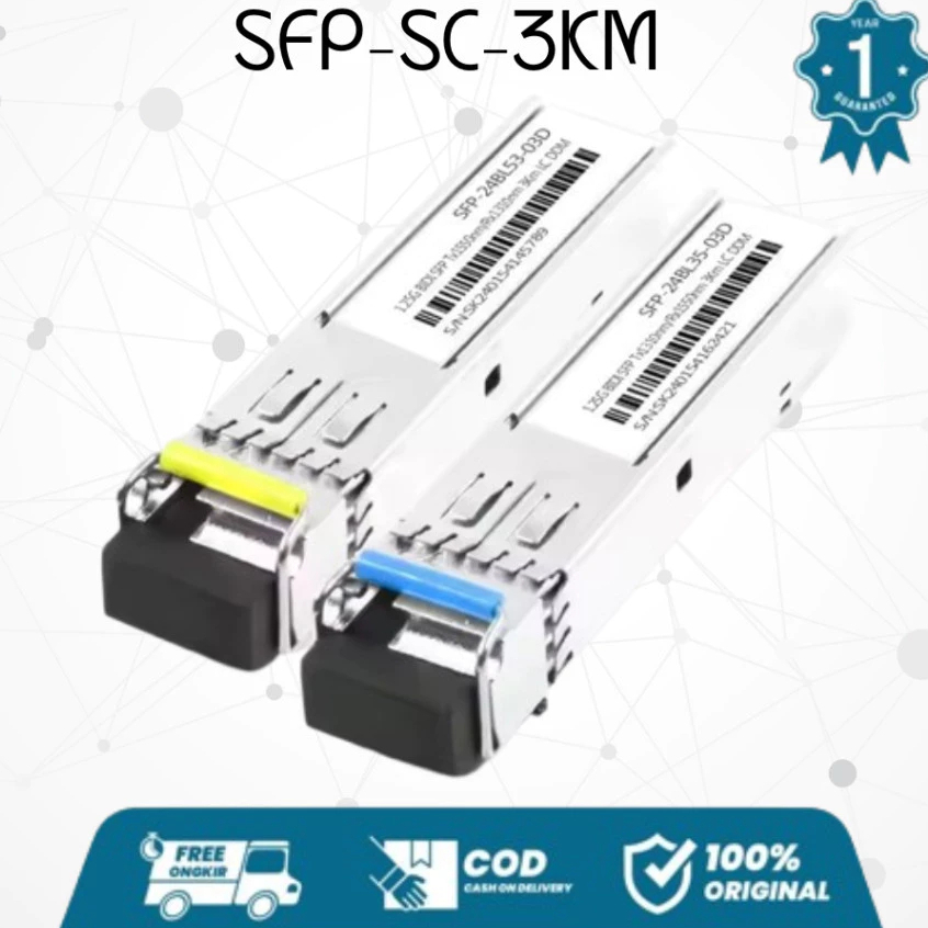 HSAirPo BIDI SFP SM SC 1.25G 3KM SFP-SC-3KM ORIGINAL GARANSI 12 BULAN