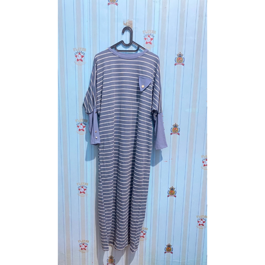 PRELOVED || Gamis salur biru