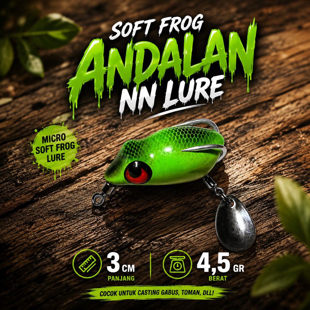 SOFT FROG MINION NN LURE 3CM HOOK VMC TIMAH COR