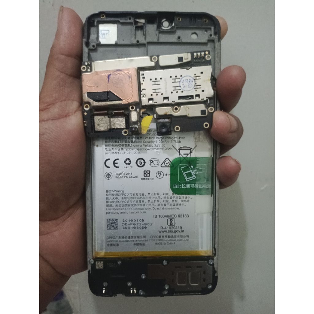 oppo a3s minus lcd