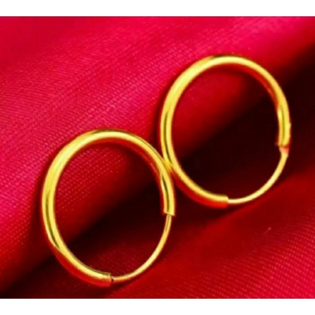 anting bulat wanita titanium anti karat