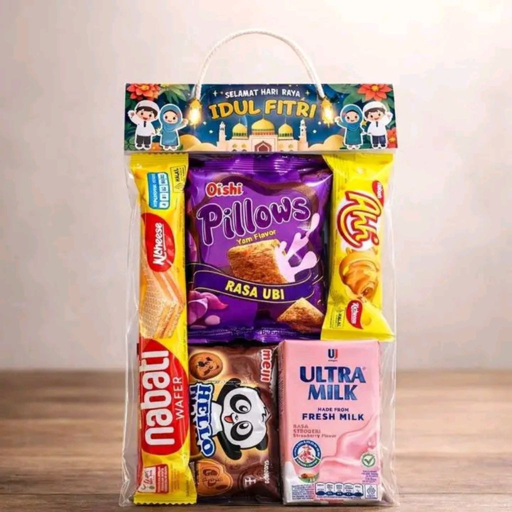Bingkisan snack ulang tahun/hampers/hadiah/paskah Free name tag