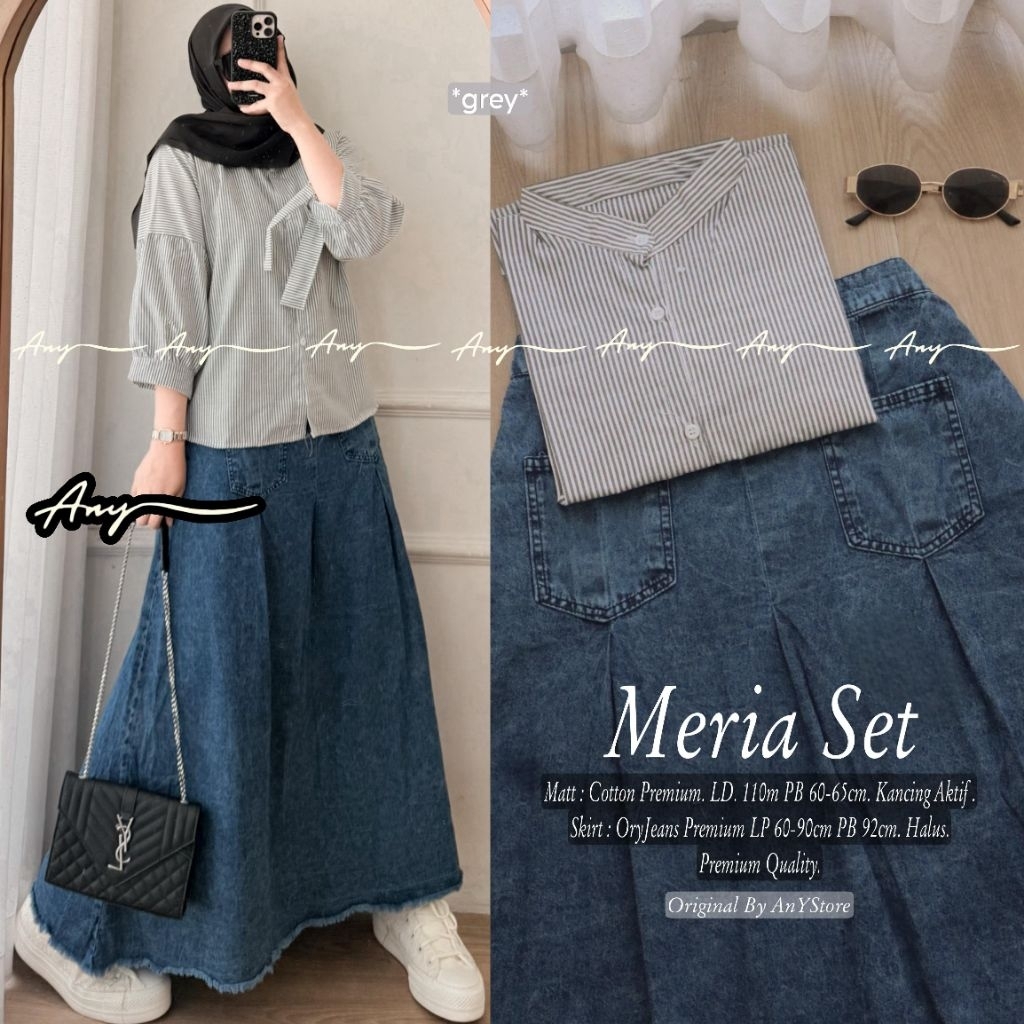 Meria Set Rok / Klara Set Rok Jeans Realpict
