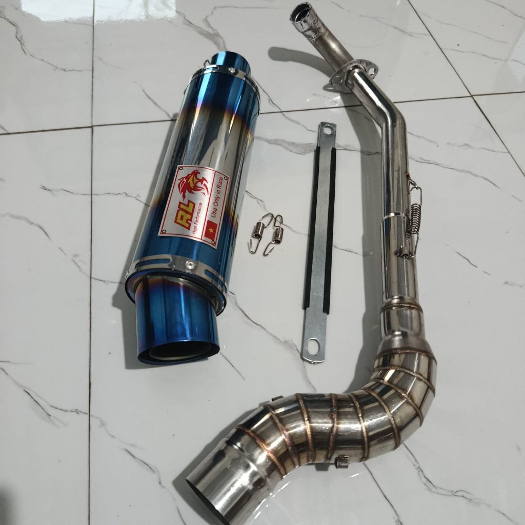 RL Red Leo Racing Open Exhaust Exhaust Exhaust Y15zr Y15z Y15 Size Blue RL Exhaust