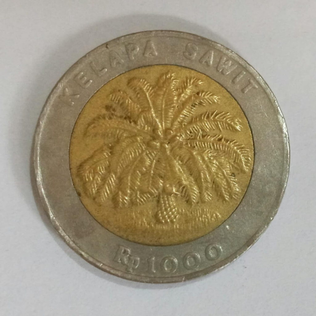 Koin Kelapa Sawit 1000 Rupiah Tahun 1997 (Jarang)