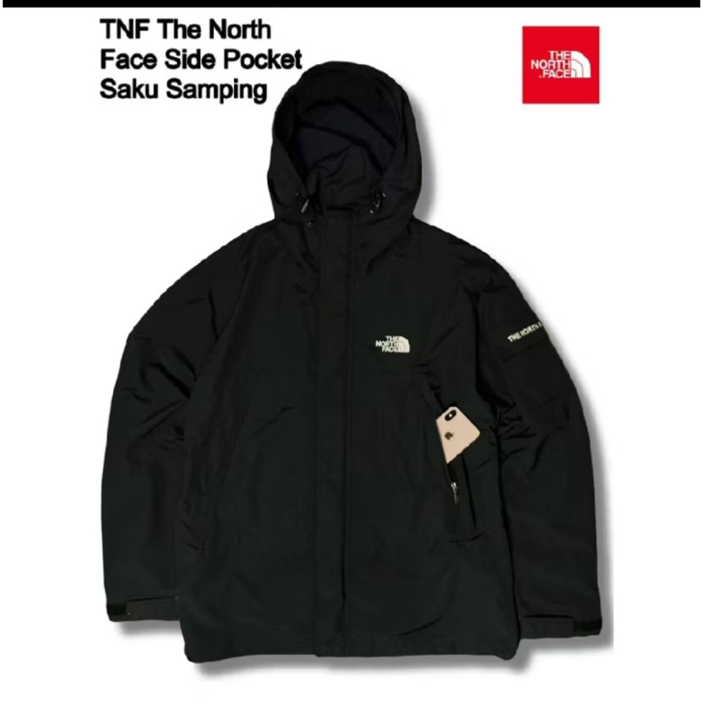 TNF The North Face Side Pocket Saku Samping Black
