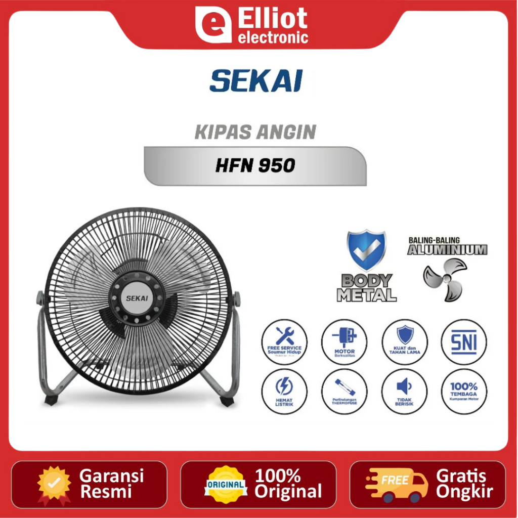 SEKAI Kipas Angin Meja Tornado HFN 650 / HFN 950 / HFN 1050 / HFN 1253 / HFN 1453 / HFN 1653