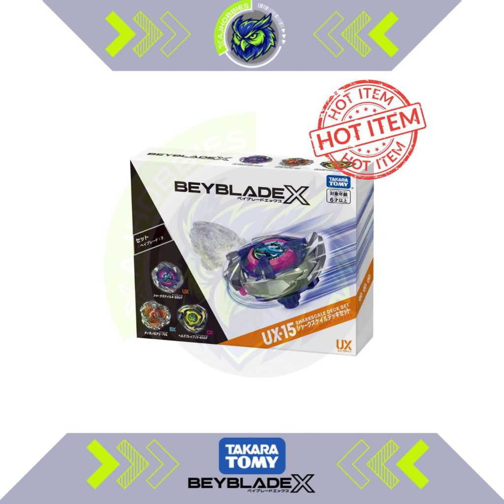 Beyblade X UX-15 Shark Scale Deck Set | Original Takara Tomy | Ready Stock